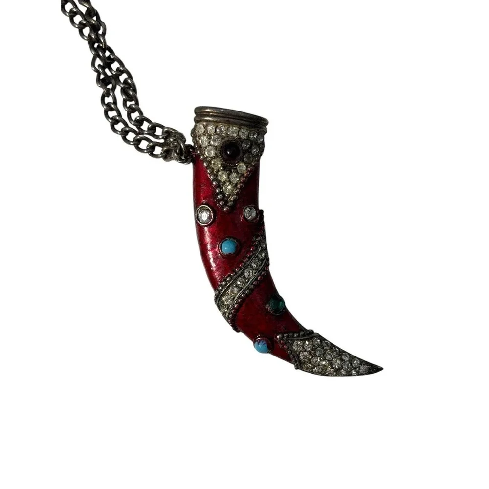 Vintage 1940s Urie Mandle Sterling Enamel‎ Dagger & Sheath Brooch Pin